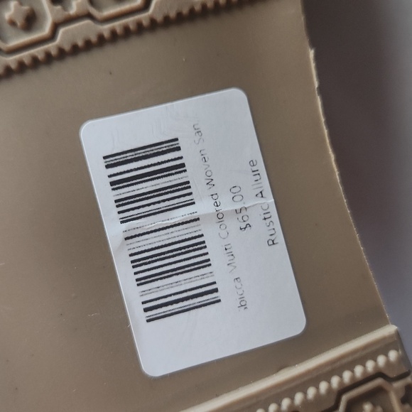 NWT Sbicca Leather Multi Colored Lawrin Sandals Size 7 - Picture 4 of 4